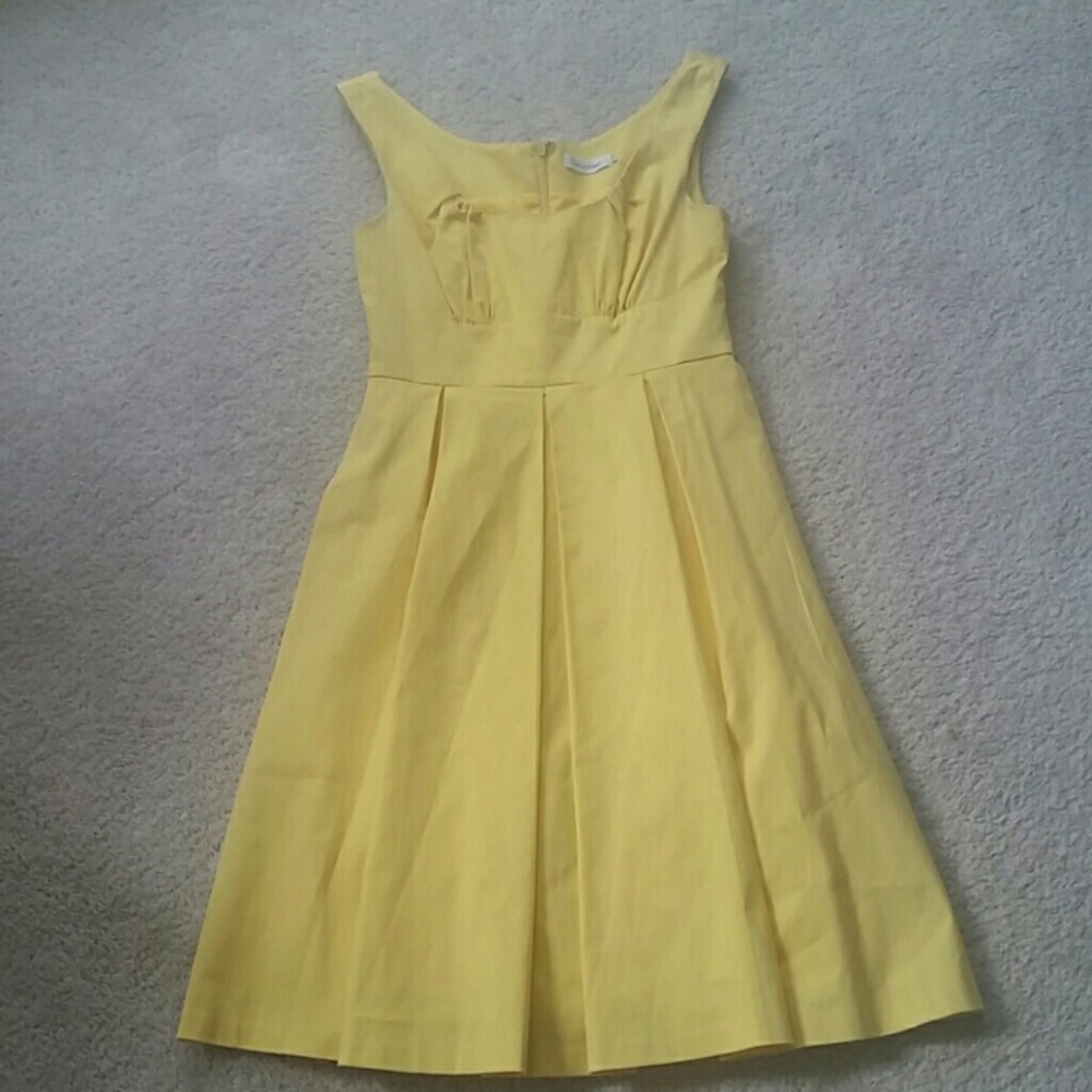 Yellow Calvin Klein dress